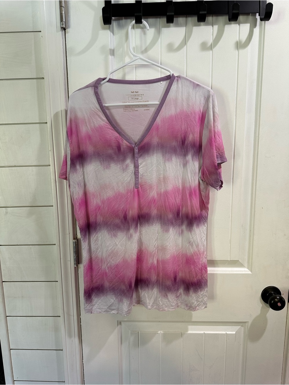 Little Sleepies Women’s XL Tie Dye Lunaluxe Bamboo Pajama Tops 2-Piece Lot